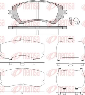 Remsa 1558.00 - Brake Pad Set, disc brake autospares.lv