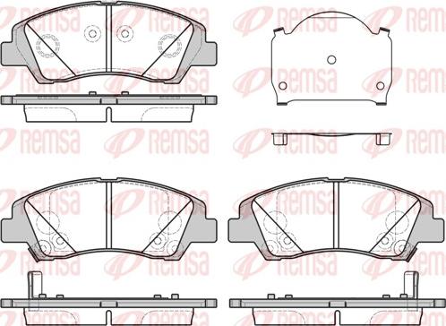 Remsa 1583.02 - Brake Pad Set, disc brake autospares.lv