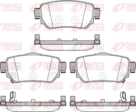 Remsa 1582.02 - Brake Pad Set, disc brake autospares.lv