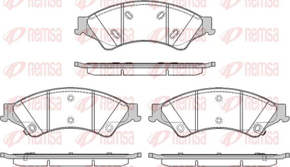 Remsa 1524.02 - Brake Pad Set, disc brake autospares.lv