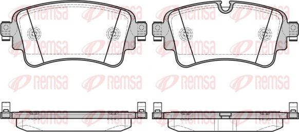 Remsa 1669.08 - Brake Pad Set, disc brake autospares.lv