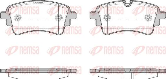 Remsa 1669.10 - Brake Pad Set, disc brake autospares.lv