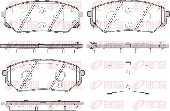 Remsa 1661.02 - Brake Pad Set, disc brake autospares.lv