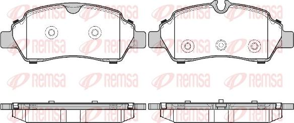 Remsa 1605.00 - Brake Pad Set, disc brake autospares.lv