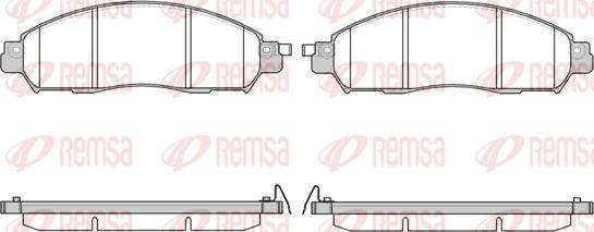 Remsa 1612.04 - Brake Pad Set, disc brake autospares.lv