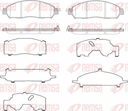 Remsa 1612.24 - Brake Pad Set, disc brake autospares.lv