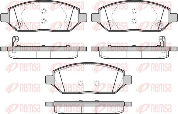 Remsa 1674.02 - Brake Pad Set, disc brake autospares.lv