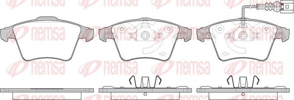 Remsa 1045.11 - Brake Pad Set, disc brake autospares.lv