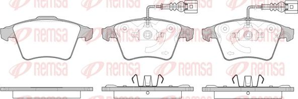 Remsa 1045.22 - Brake Pad Set, disc brake autospares.lv