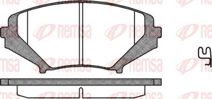 Remsa 1080.01 - Brake Pad Set, disc brake autospares.lv