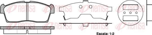 Remsa 1199.00 - Brake Pad Set, disc brake autospares.lv