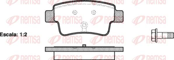 Remsa 1198.00 - Brake Pad Set, disc brake autospares.lv