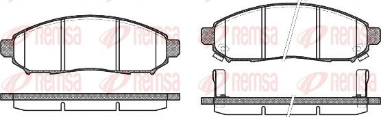 Remsa 1162.12 - Brake Pad Set, disc brake autospares.lv