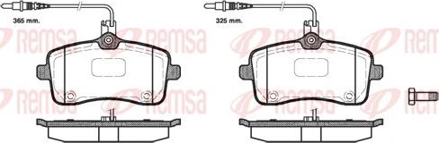 Remsa 1102.04 - Brake Pad Set, disc brake autospares.lv