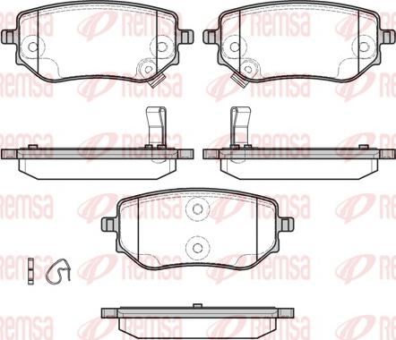 Remsa 1802.02 - Brake Pad Set, disc brake autospares.lv