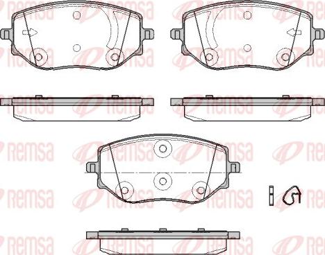 Remsa 1887.00 - Brake Pad Set, disc brake autospares.lv