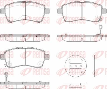 Remsa 1833.02 - Brake Pad Set, disc brake autospares.lv