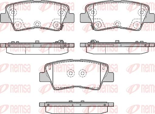 Remsa 1362.85 - Brake Pad Set, disc brake autospares.lv