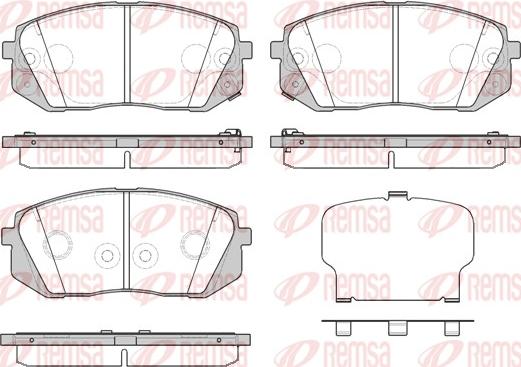 Remsa 1302.52 - Brake Pad Set, disc brake autospares.lv