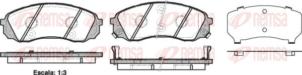 Remsa 1291.02 - Brake Pad Set, disc brake autospares.lv