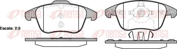 Remsa 1249.00 - Brake Pad Set, disc brake autospares.lv