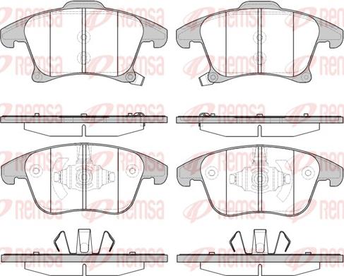 Remsa 1249.22 - Brake Pad Set, disc brake autospares.lv