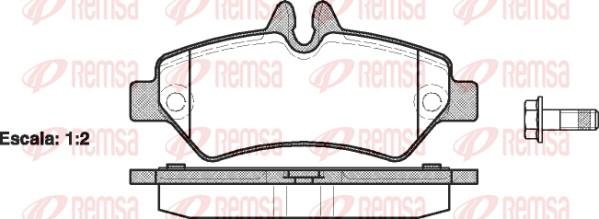 Remsa 1246.00 - Brake Pad Set, disc brake autospares.lv