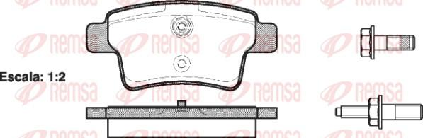 Remsa 1241.00 - Brake Pad Set, disc brake autospares.lv