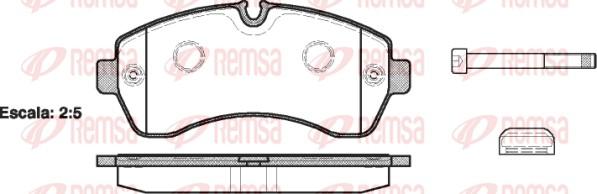 Remsa 1243.00 - Brake Pad Set, disc brake autospares.lv