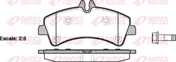 Remsa 1247.00 - Brake Pad Set, disc brake autospares.lv