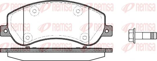 Remsa 1250.00 - Brake Pad Set, disc brake autospares.lv