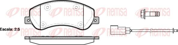 Remsa 1250.02 - Brake Pad Set, disc brake autospares.lv