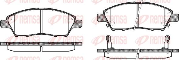 Remsa 1210.02 - Brake Pad Set, disc brake autospares.lv