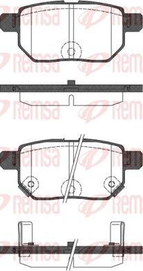 Remsa 1286.22 - Brake Pad Set, disc brake autospares.lv