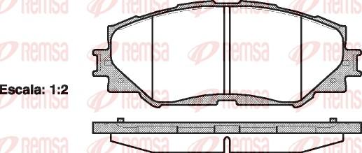 Remsa 1232.00 - Brake Pad Set, disc brake autospares.lv