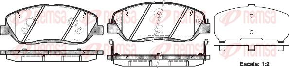 Remsa 1226.02 - Brake Pad Set, disc brake autospares.lv