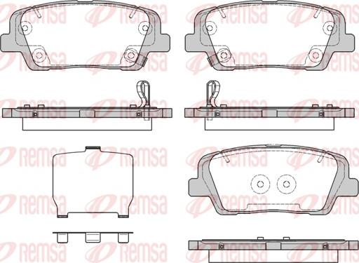 Remsa 1274.09 - Brake Pad Set, disc brake autospares.lv