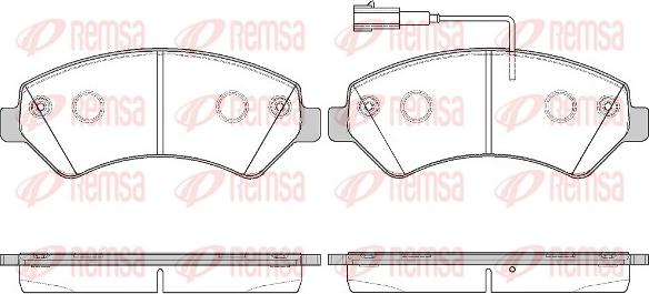 Remsa 1275.22 - Brake Pad Set, disc brake autospares.lv