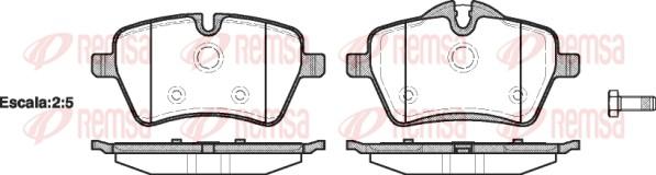 Remsa 1277.00 - Brake Pad Set, disc brake autospares.lv