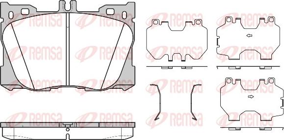 Remsa 1705.00 - Brake Pad Set, disc brake autospares.lv