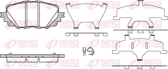 Remsa 1708.00 - Brake Pad Set, disc brake autospares.lv