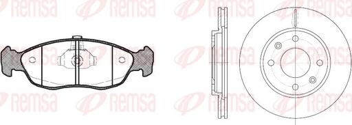 Remsa 8461.02 - Brake Set, disc brakes autospares.lv