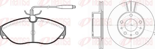 Remsa 8486.01 - Brake Set, disc brakes autospares.lv