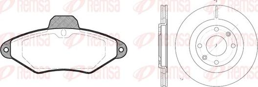 Remsa 8438.00 - Brake Set, disc brakes autospares.lv