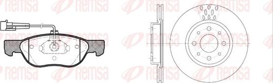 Remsa 8587.01 - Brake Set, disc brakes autospares.lv