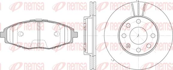 Remsa 8696.01 - Brake Set, disc brakes autospares.lv