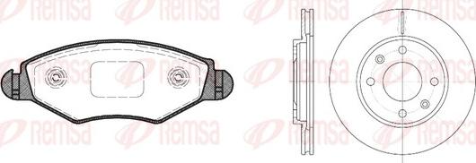 Remsa 8643.03 - Brake Set, disc brakes autospares.lv