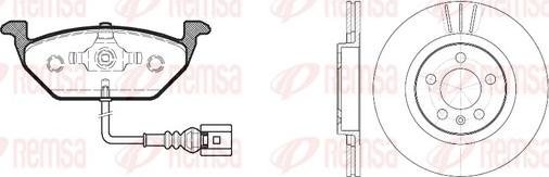 Remsa 8633.01 - Brake Set, disc brakes autospares.lv