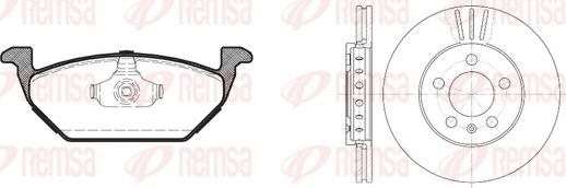 Remsa 8633.02 - Brake Set, disc brakes autospares.lv