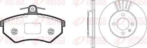 Remsa 8134.00 - Brake Set, disc brakes autospares.lv